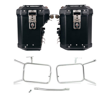 BMW R nineT 1200 Racer [2017-2020] - Atlas Aluminium-Seitenkoffer-Set 48L+41L + Rahmen für Taschen aus Aluminium Atlas
