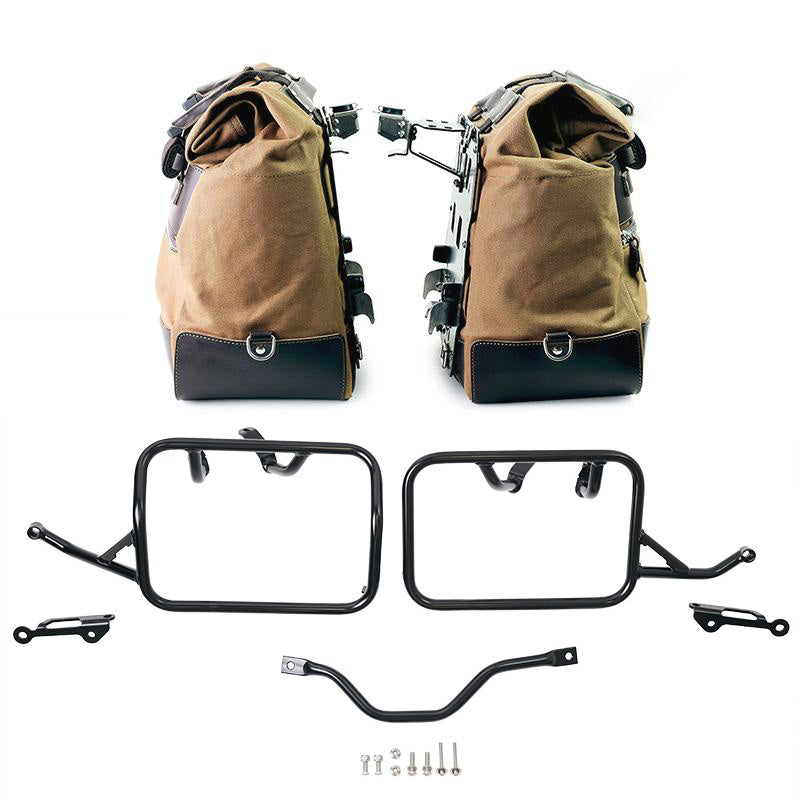 BMW R 12 G/S [2025-2026] - Paar Cult Canvas-Seitentaschen 40 l – 50 l + Paar Aluminiumplatten + BMW R12 G/S-Rahmen