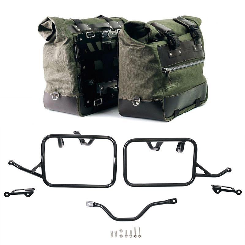 BMW R 12 G/S [2025-2026] - Paar Cult Canvas-Seitentaschen 40 l – 50 l + Paar Aluminiumplatten + BMW R12 G/S-Rahmen
