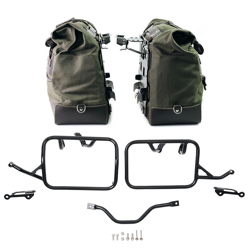 BMW R 12 G/S [2025-2026] - Paar Cult Canvas-Seitentaschen 40 l – 50 l + Paar Aluminiumplatten + BMW R12 G/S-Rahmen