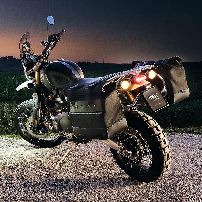 BMW R 12 nineT [2024-2026] - Paar Cult-Seitentaschen aus Spaltleder 40L - 50L + Aluminiumplatte