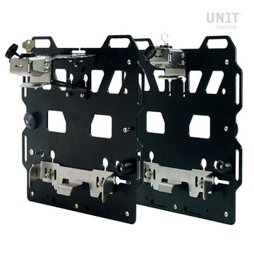 BMW R 1250 GS Adventure [2019-2023] - Paar Aluminiumplatten + Edelstahl-Schnellkupplung und Schloss