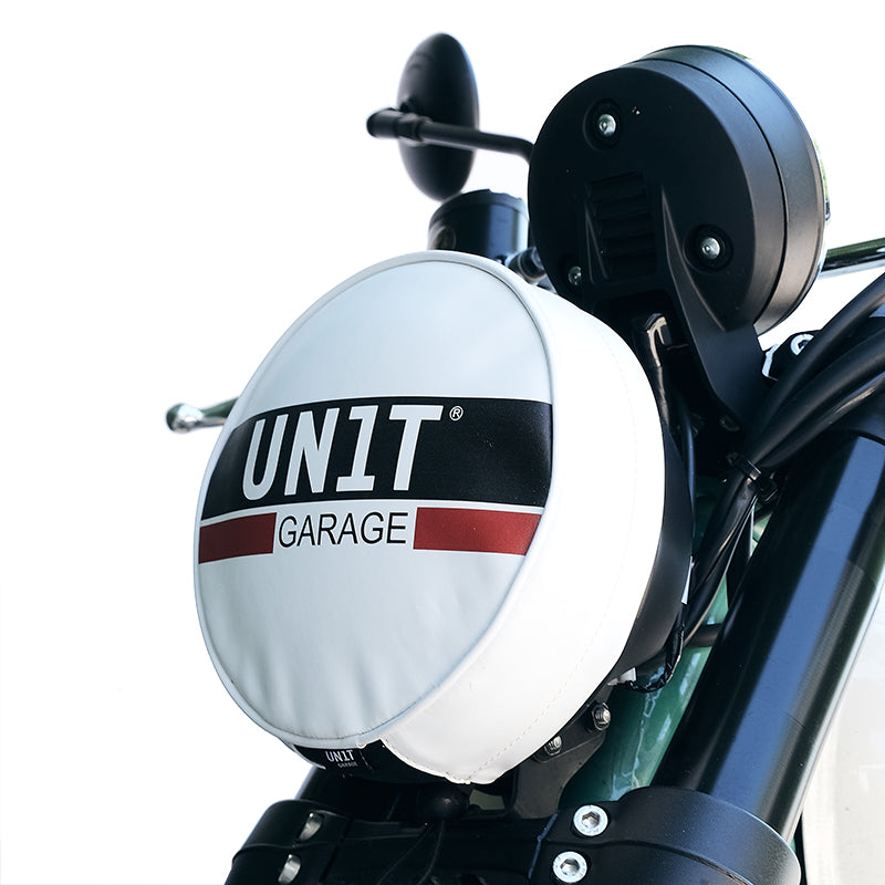 BMW R nineT 1200 Racer [2017-2020] - Scheinwerferabdeckung aus Leder mit Logo