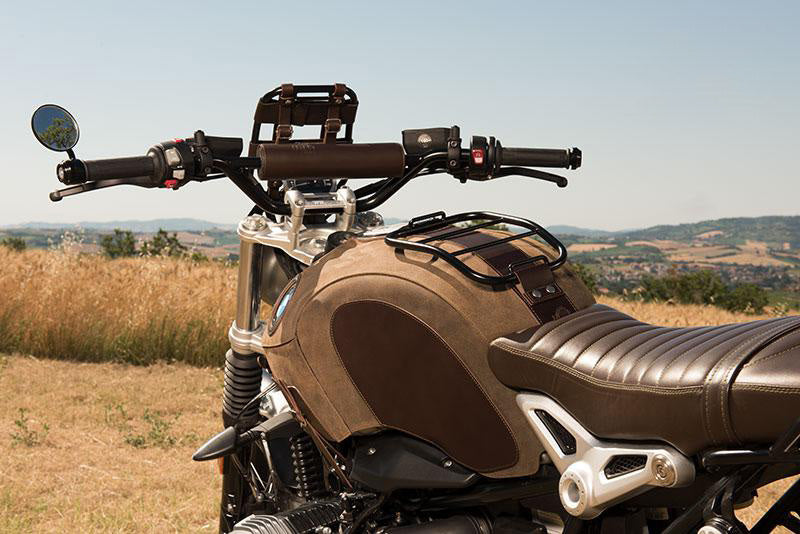 BMW R nineT 1200 Racer [2017-2020] - Tankabdeckung aus Leder mit Gepäckträger