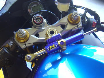 Kawasaki ZX-6 R, ZX-6 RR [HYPERPRO] - Kit de montagem do amortecedor de direção, dourado (MK-KA06-T005)