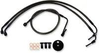 Harley Davidson Flhri [LA CHOPPERS] – Kit de linha de freio trançado meia-noite