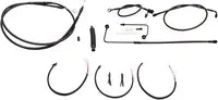 Harley Davidson FLS [LA CHOPPERS] - Kit completo de cabo/linha de freio trançado à meia-noite