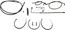 Harley Davidson FLS [LA CHOPPERS] - Kit completo de cabo/linha de freio trançado à meia-noite