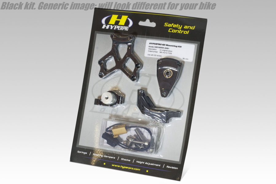 Yamaha TENERE 700 World Raid [HYPERPRO] – Lenkungsdämpfer-Montagesatz, Schwarz (MK-YA07-O001-B)