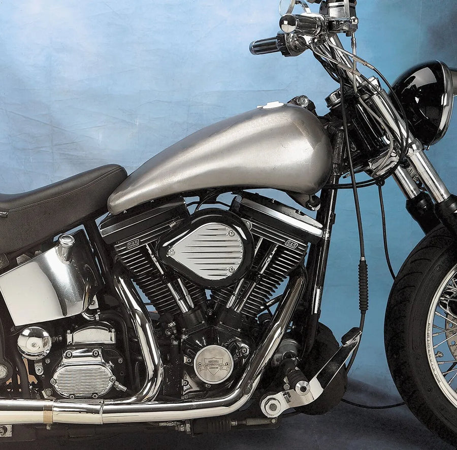 Harley Davidson FXSTS [DRAG SPECIALTIES] - Conjunto de tanque estendido de duas peças com lateral plana de 2"