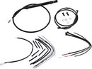 Harley Davidson FX [BURLY BRAND] - Conjunto completo de cabo/linha de guiador de vinil preto para Ape Hanger