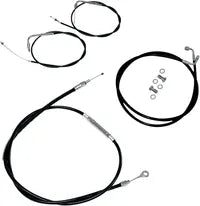 Harley Davidson Flst [LA CHOPPERS] - Kit de cabo/linha de freio de vinil preto padrão