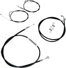 Harley Davidson Flst [LA CHOPPERS] - Kit de cabo/linha de freio de vinil preto padrão