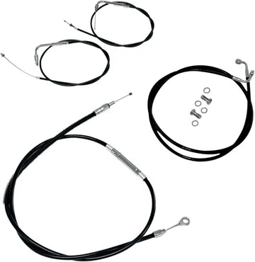 Harley Davidson Flst [LA CHOPPERS] - Kit de cabo/linha de freio de vinil preto padrão