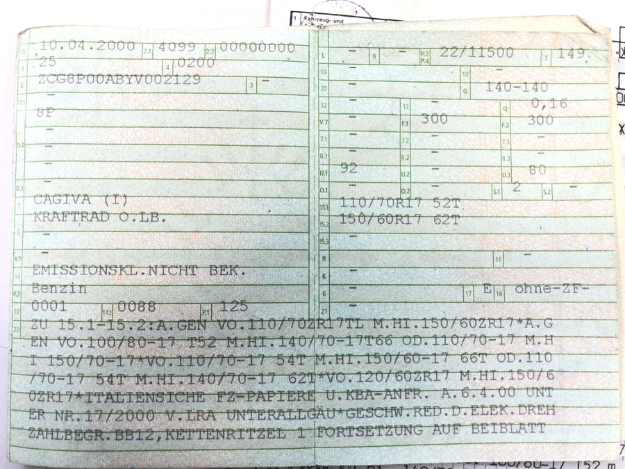 Cagiva Mito 125 Evo 8p [2000] - Frame 22kW - Parado de ficar quebrado