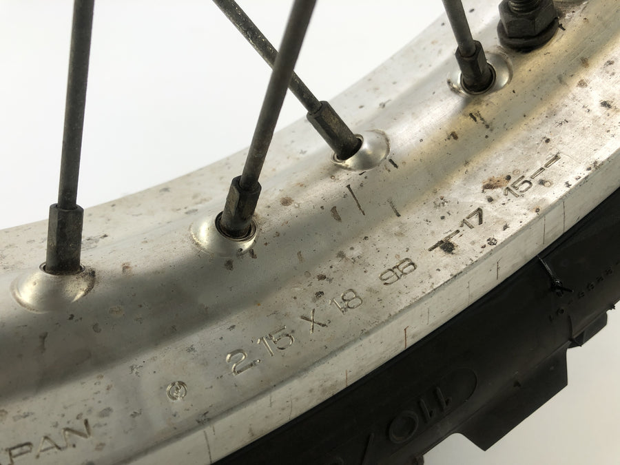 Yamaha XT 350 3yt / 55V [1990] - borda da roda traseira com roda de corrente na parte traseira