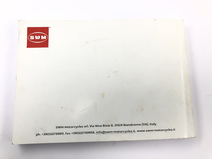 SWM RS 125 R B2 [2020] - Manual de instruções de operação