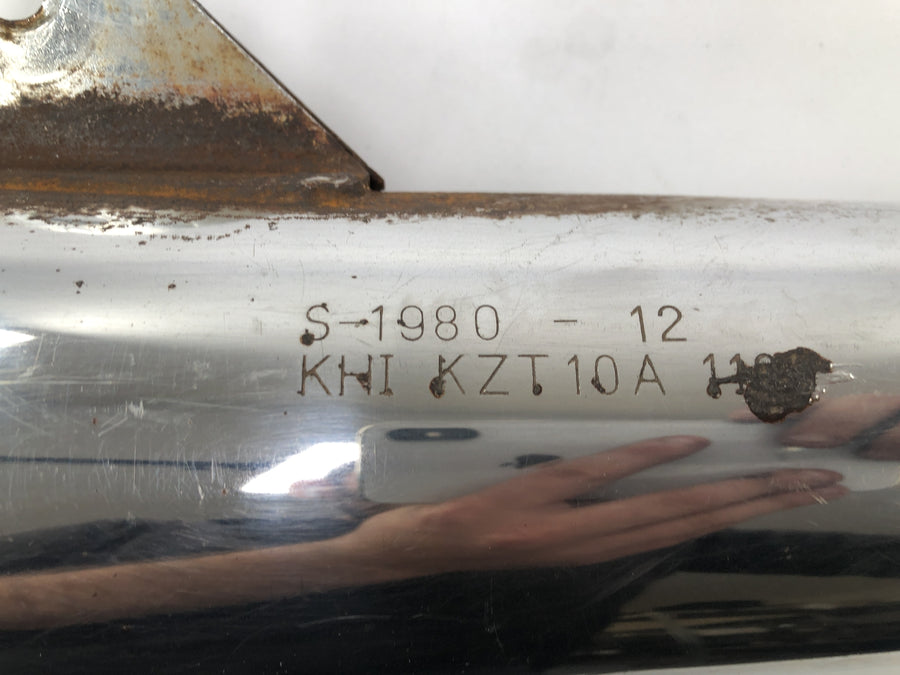 Kawasaki Z 1100 KZT10A [1984] - Silenciador de escape Rash Rash Chrome à direita