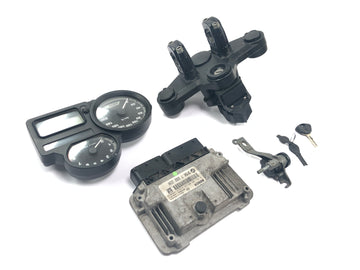 BMW R 1200 GS R12 K25 [2004] - Conjunto de bloqueio unidade de controle bloqueio de ignição da cabine conjunto de chave de bloqueio de direção da ponte do garfo superior - 0