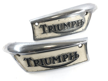 Triumph Bonneville T140V [1976] - emblema do tanque emblemas do tanque conjunto direito e esquerdo