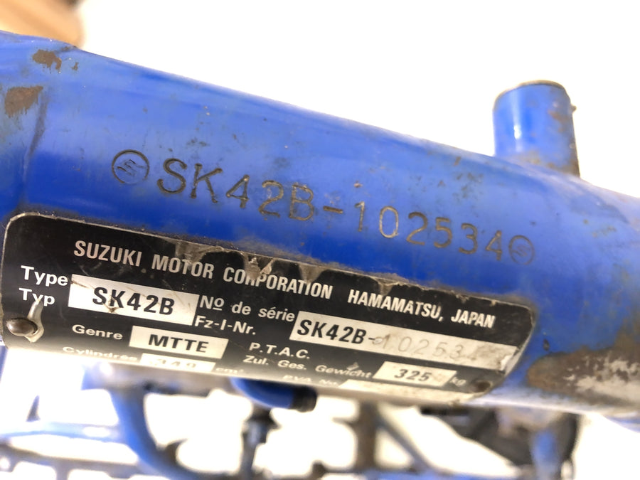 Suzuki DR 350 SK42B [1991] - quadro com papéis