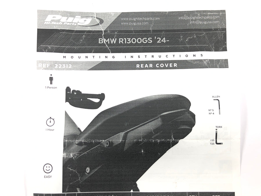 BMW R 1300 GS [2025] - Tampa traseira preto mate