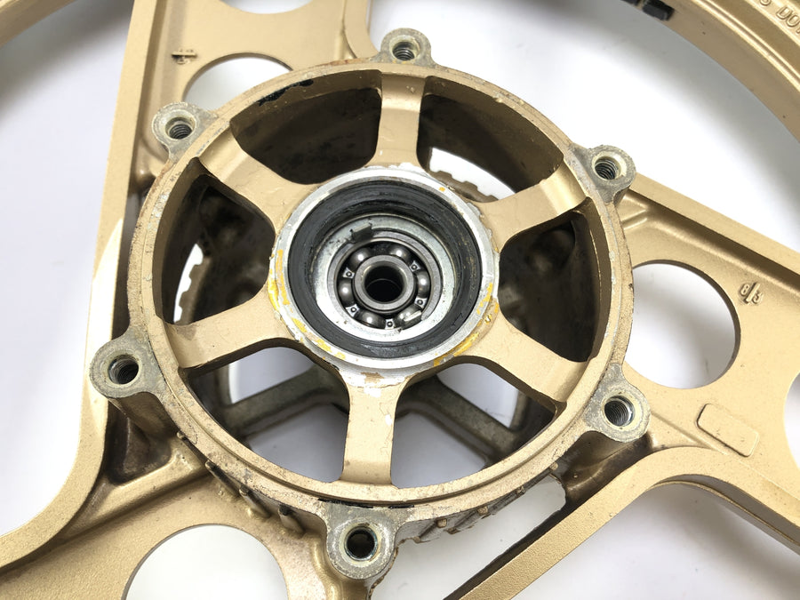 Yamaha Rd 350 YPVS 31K [1984] - Gold de aro radiante da roda dianteira