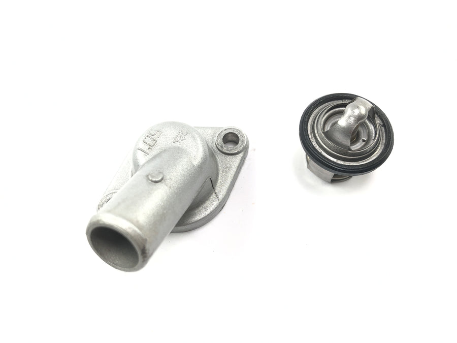 Yamaha WR 125 X DE07 [2010] - Inserção do termostato com caixa de água de resfriamento