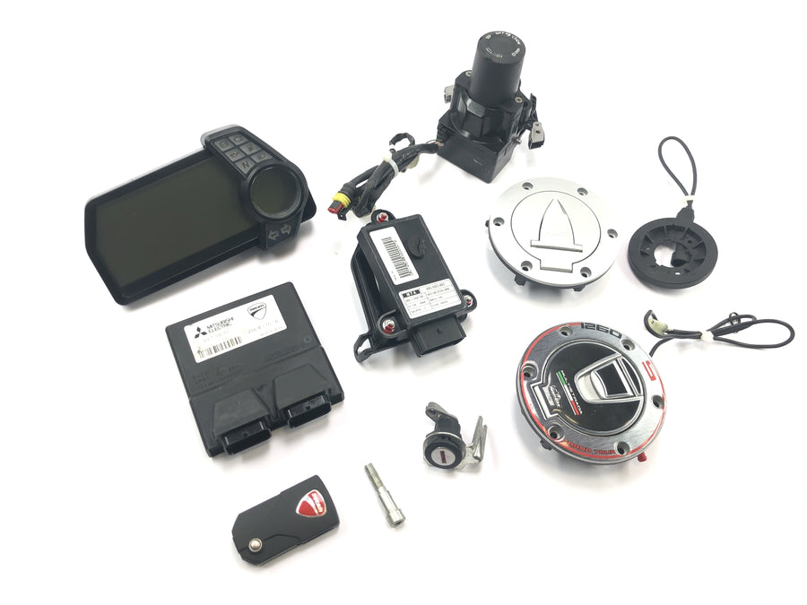 Ducati Multistrada 1200 S Touring [2009] - Conjunto de fechadura de ignição, imobilizador, sensor de velocímetro ECU