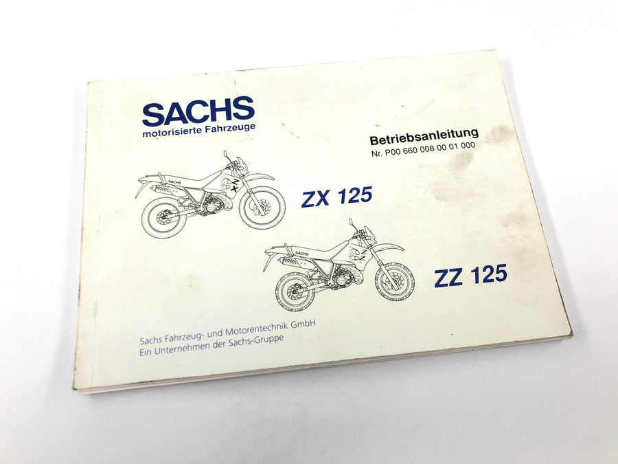 Sachs ZX 125 [1998] - Manual de instruções de operação instruções de operação