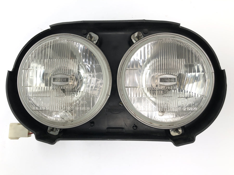 Triumph Daytona 900 T300 [1993] - Módulo de lâmpada de luz frontal de farol duplo ligeiramente danificado