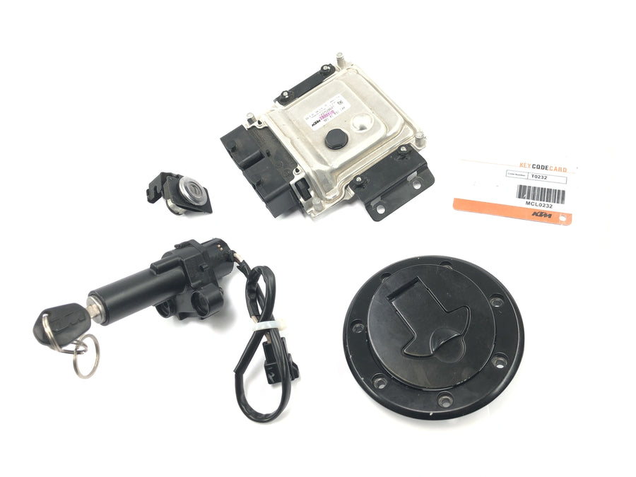 KTM RC 125 [2016] - Conjunto de fechadura de ignição, unidade de controle da tampa do tanque ECU com conjunto de chave de cartão de código