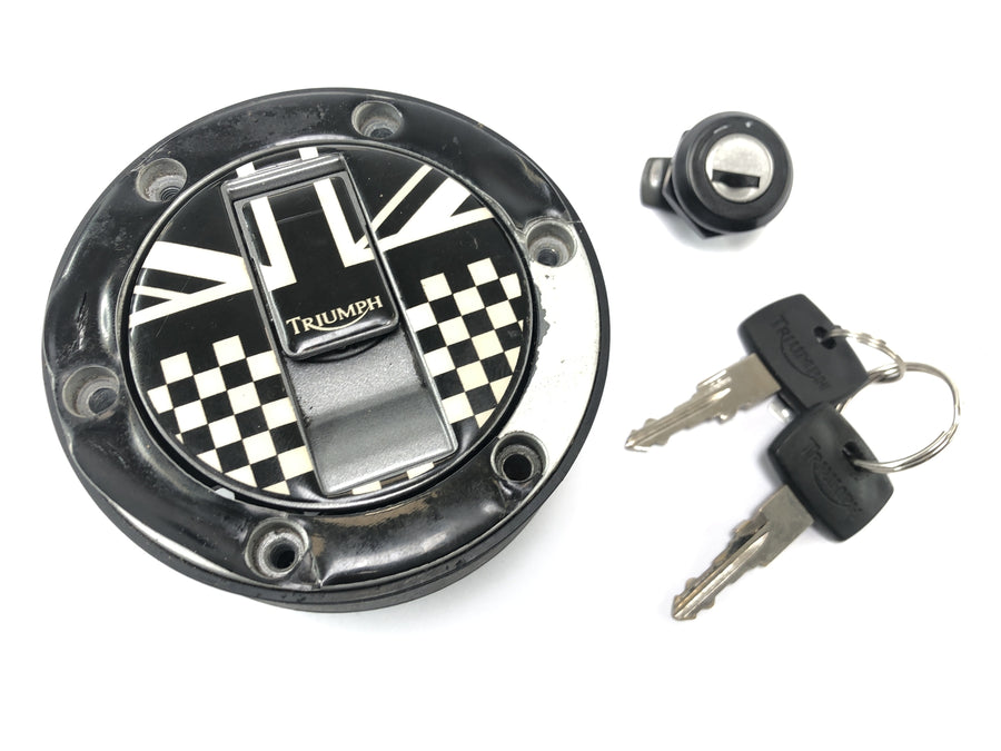 Triumph Sprint ST 1050 [2005] - Lock Set With Fork Bridge na trava do tanque superior