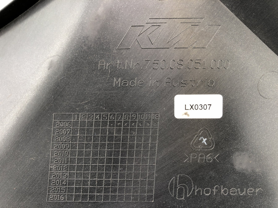 KTM 690 SM Prestige [2007] - revestimento lateral de revestimento direito Disfarce de capa de peça à direita
