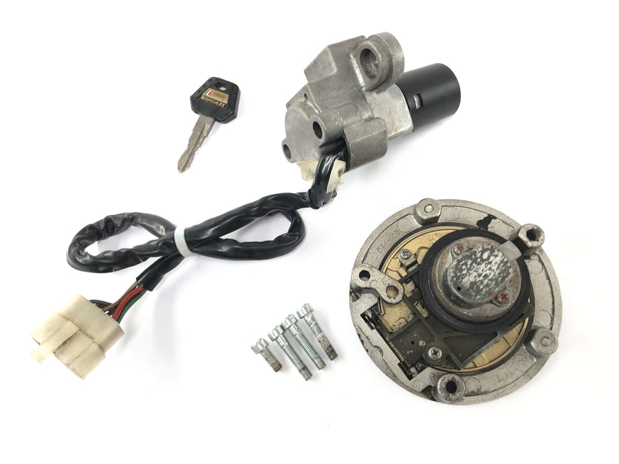 Ducati Monster M600 [1995] - Kit de teclas de conjunto de tampa do tanque de trava de ignição