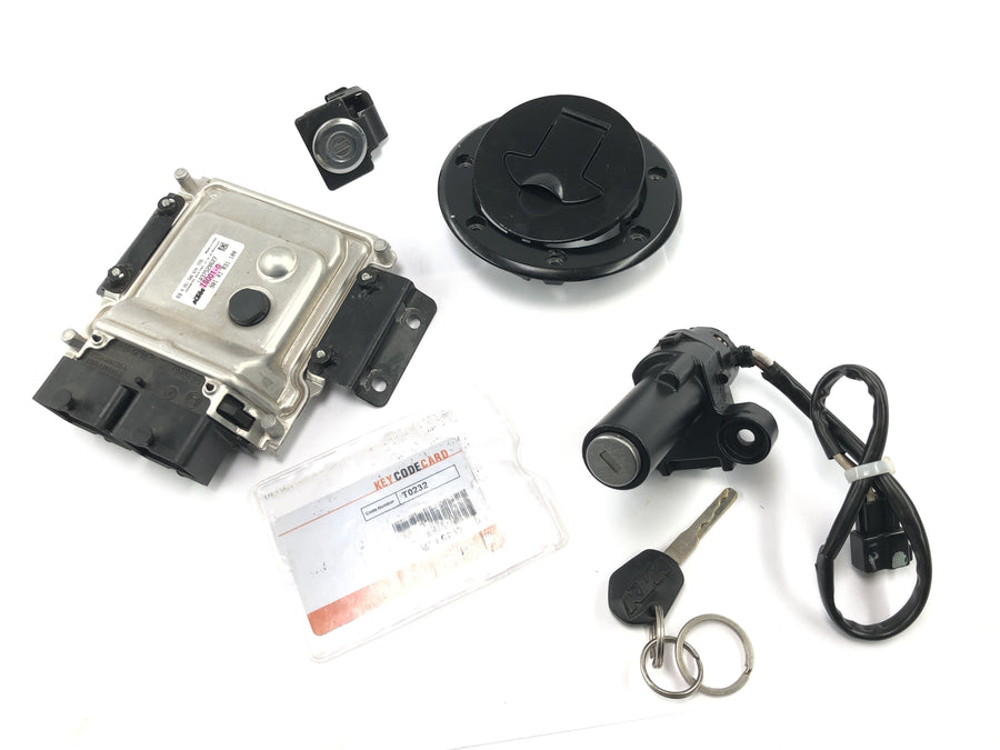 KTM RC 125 [2016] - Conjunto de fechadura de ignição, unidade de controle da tampa do tanque ECU com conjunto de chave de cartão de código