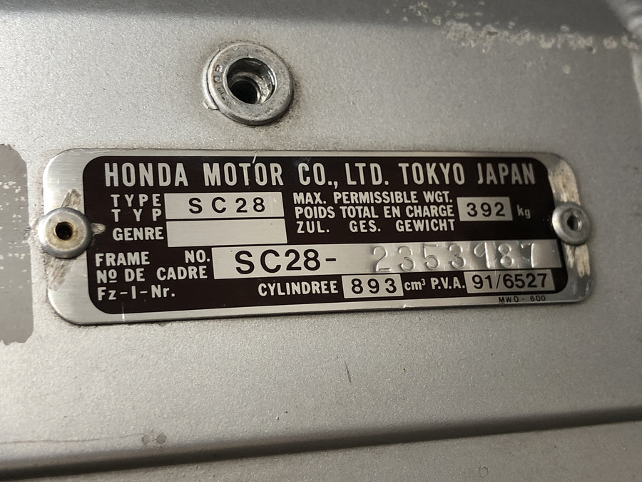 Honda CBR 900 RR SC28 [1995] - Quadro quadro principal chassi alumínio com papéis