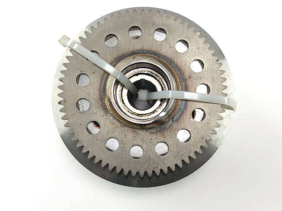 Sachs ZX 125 [1998] - Roda dentada com roda livre de partida, rotor do alternador, rotor do gerador