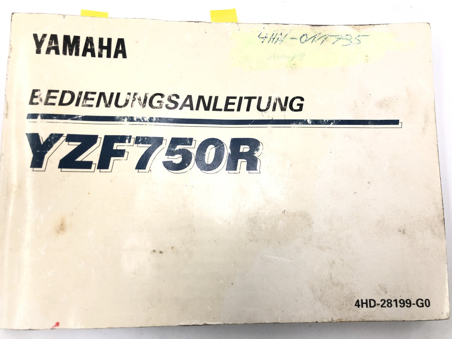Yamaha YZF 750 R 4HN [1995] - Manual de instruções instruções de operação