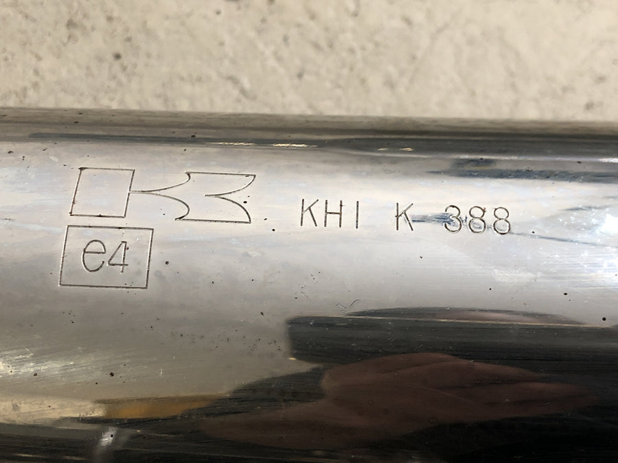 Kawasaki W 650 EJ650A [1999] - Sistema de escapamento, potenciômetro final, sistema de escapamento coletor esquerdo e direito