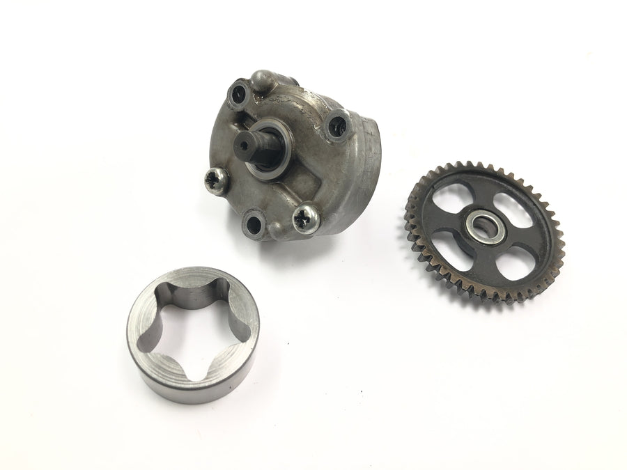 Yamaha XT 500 1U6 [1981] - Inserção da bomba do rotor da engrenagem da bomba de óleo