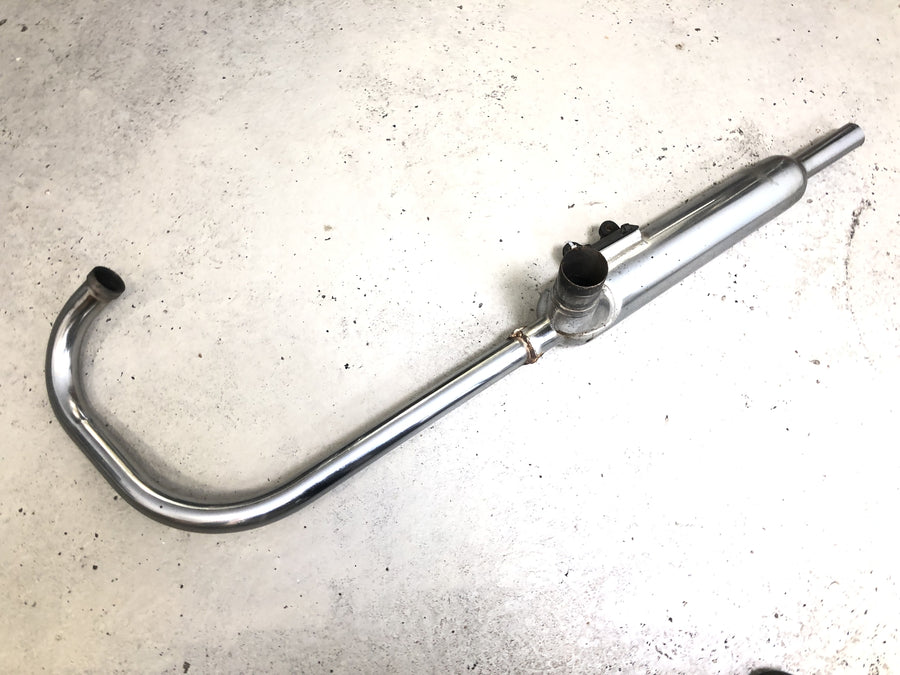 Kawasaki W 650 EJ650A [1999] - Sistema de escapamento direito, coletor de escapamento, silenciador