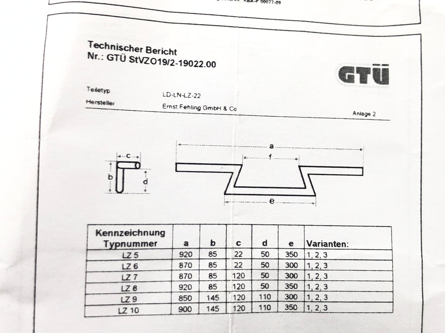Guiador de motocicleta - Guiador Fehling LZ7 Z-guiador 870 mm de largura preto 22 mm