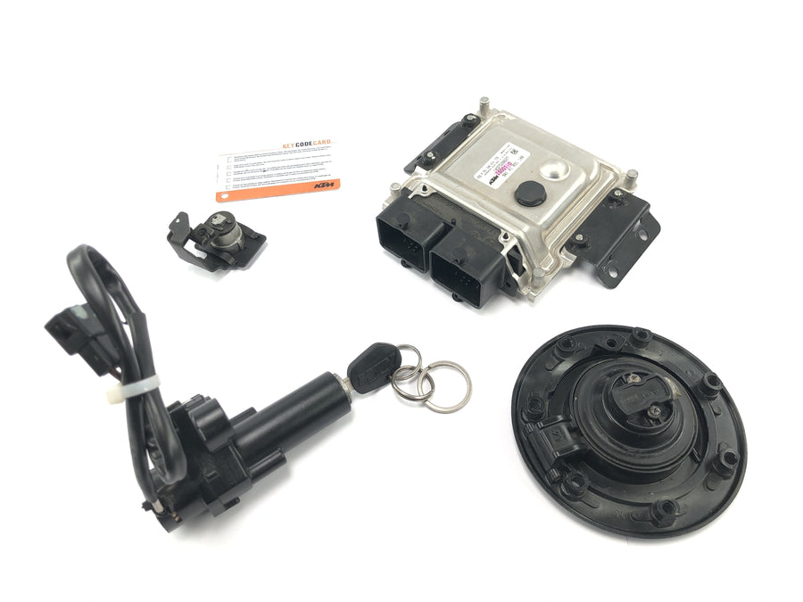 KTM RC 125 [2016] - Conjunto de fechadura de ignição, unidade de controle da tampa do tanque ECU com conjunto de chave de cartão de código