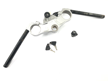 Aprilia RS 125 TW [2017] - ponte superior do garfo com trava de ignição da ponta do guidão e trava do assento