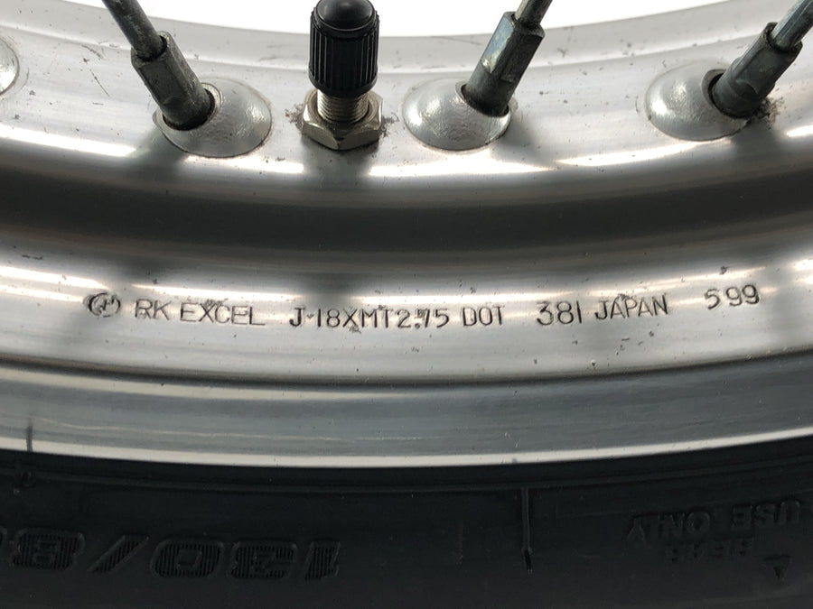 Kawasaki W 650 EJ650A [1999] - roda traseira, aro da roda traseira, roda raiada 2,75 x 18"