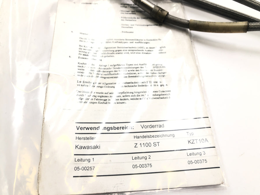 Kawasaki Z 1100 KZZ10A [1984] - Linha de freio na frente com opinião de especialistas