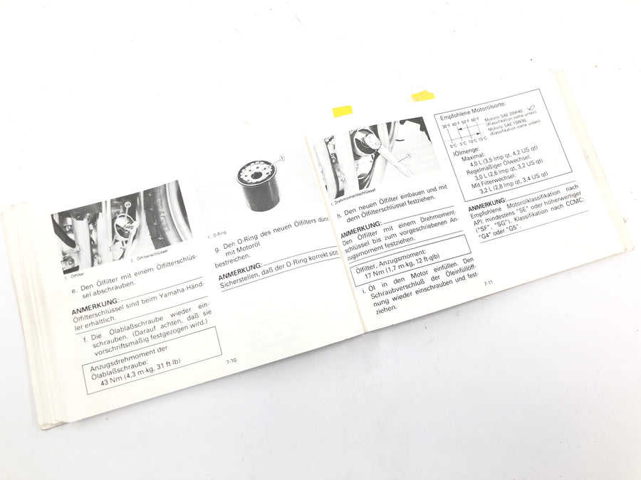 Yamaha YZF 750 R 4HN [1995] - Manual de instruções instruções de operação