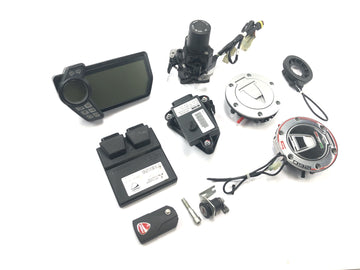 Ducati Multistrada 1200 S Touring [2009] - Conjunto de fechadura de ignição, imobilizador, sensor de velocímetro ECU - 0