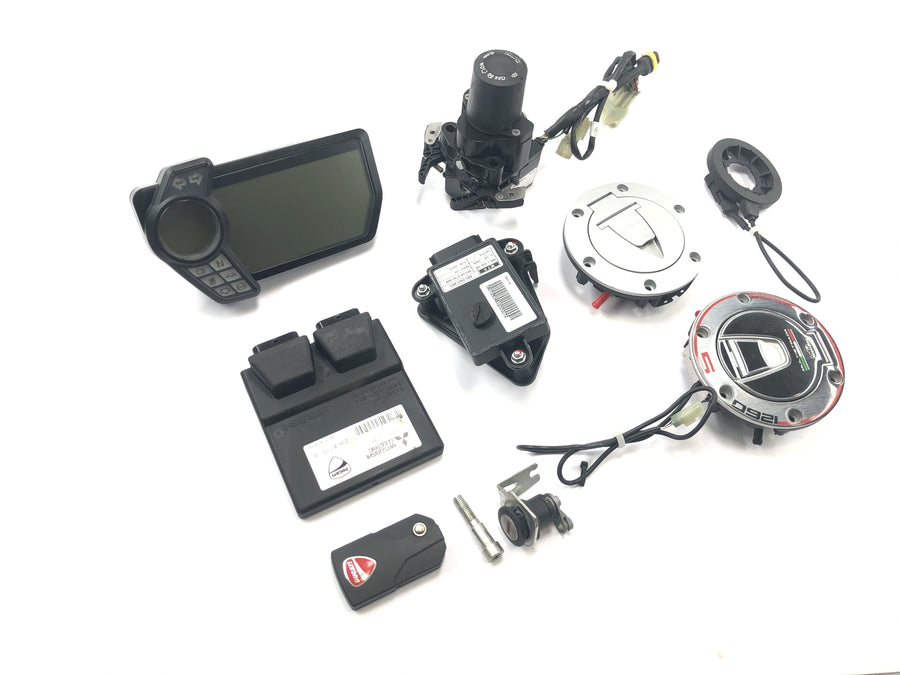 Ducati Multistrada 1200 S Touring [2009] - Conjunto de fechadura de ignição, imobilizador, sensor de velocímetro ECU